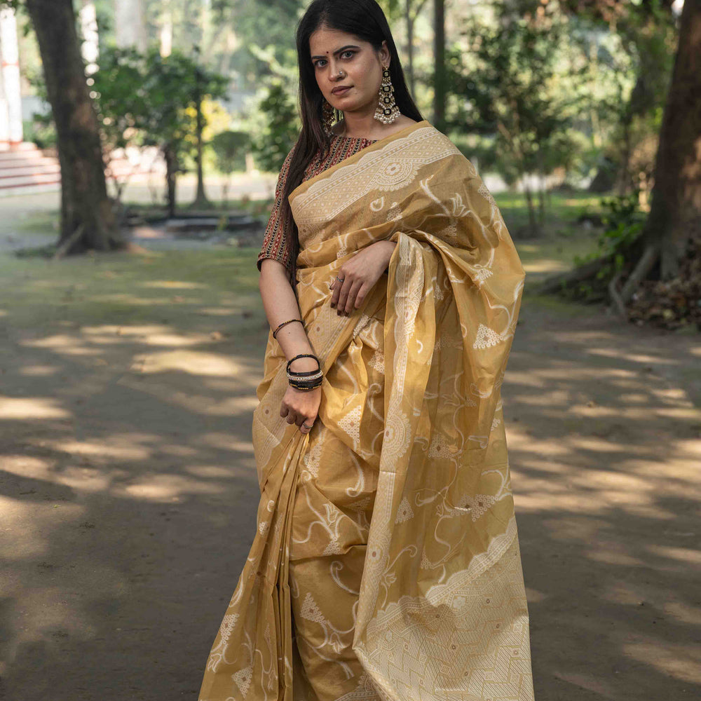 Biscuit Inspired Tantuj Saree