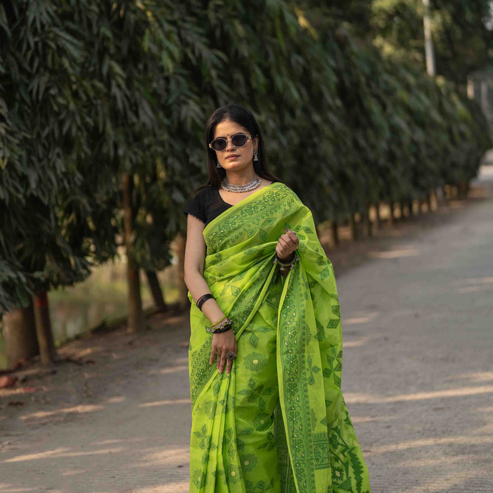 Parrot Inspired Tantuj Saree