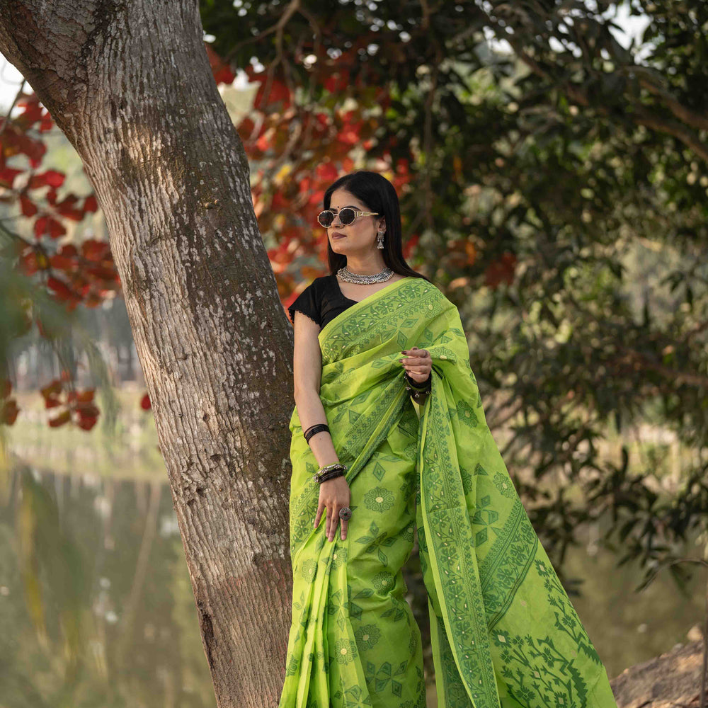 Parrot Inspired Tantuj Saree