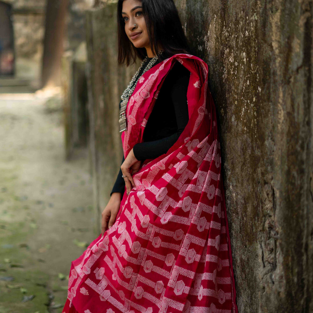 Rani Rose Tangail Silk Saree