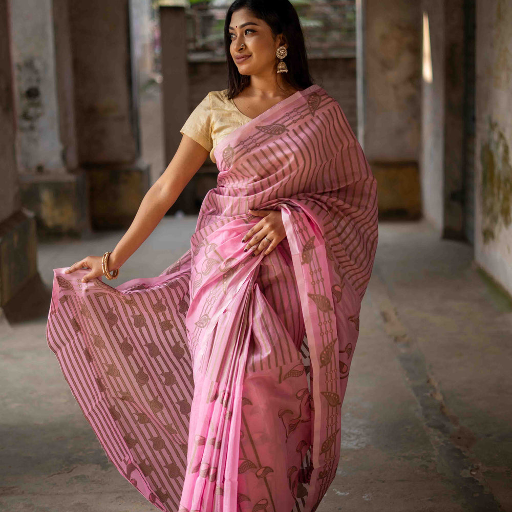 Orchid Tangail Silk Saree