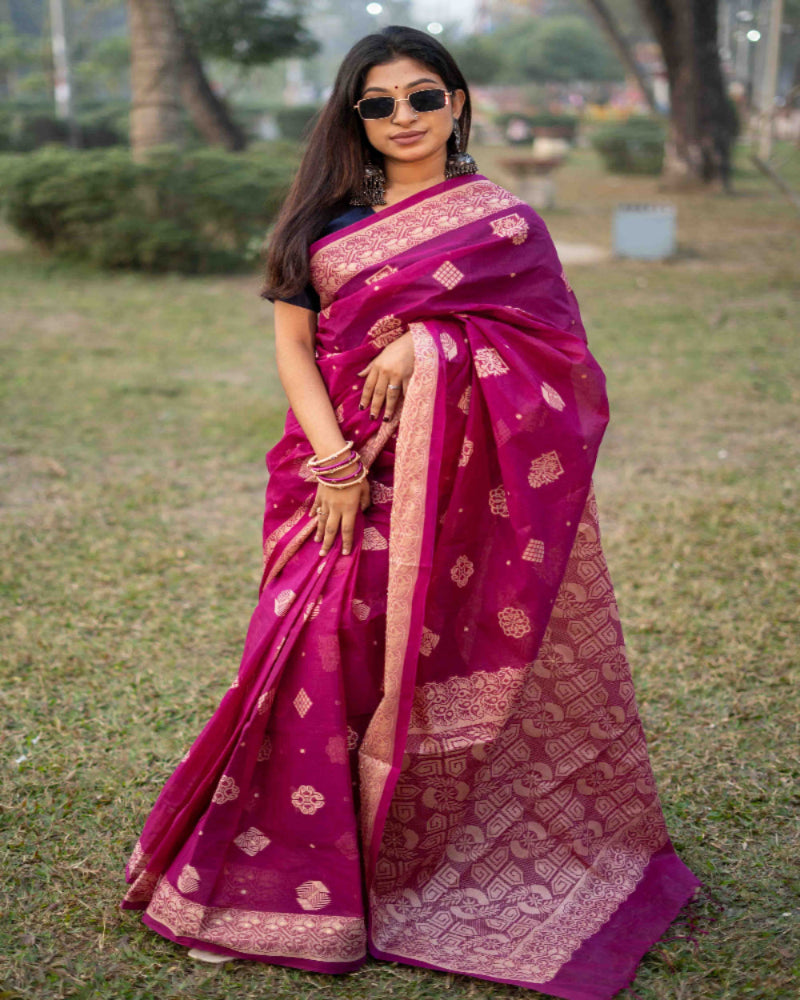 Mulberry Inspired Tantuj Saree