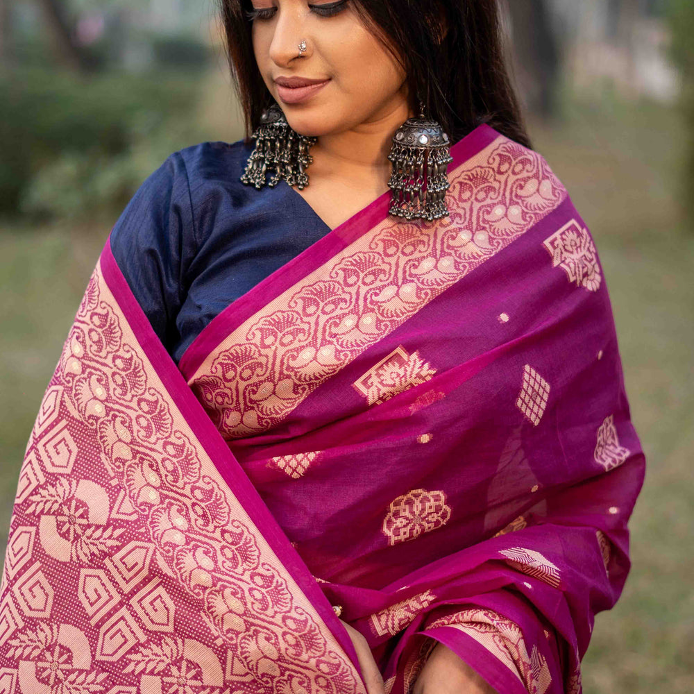Mulberry Inspired Tantuj Saree