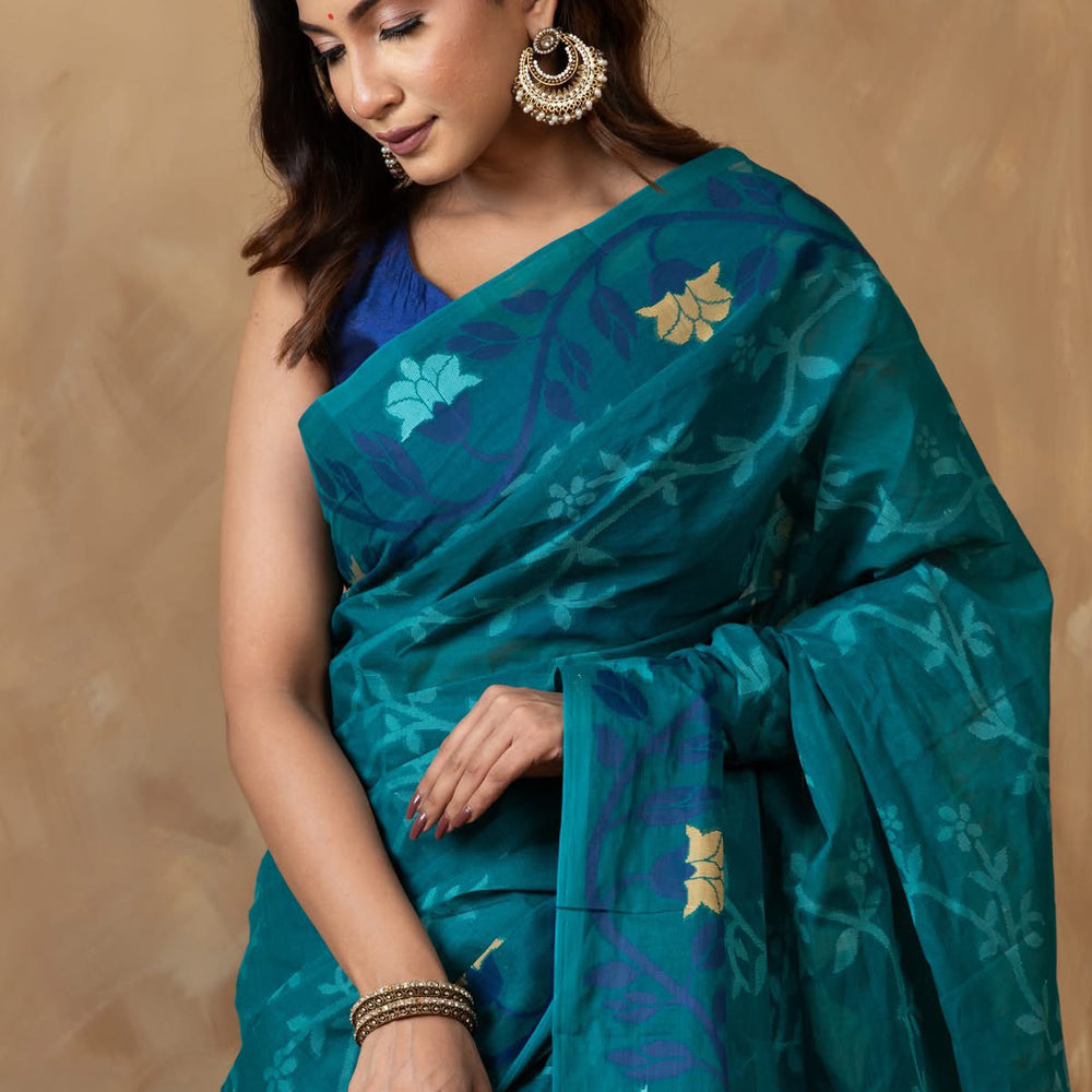 Deep-Pest Tantuj Pure Cotton Saree