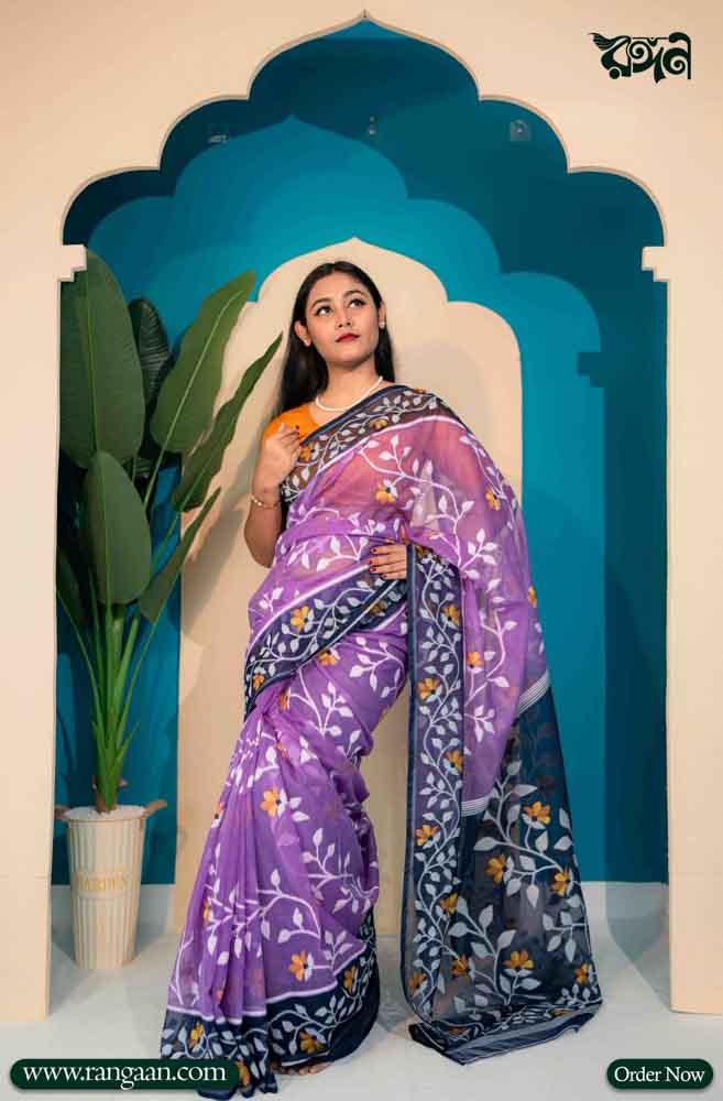 Violet Premium Tantuj Saree
