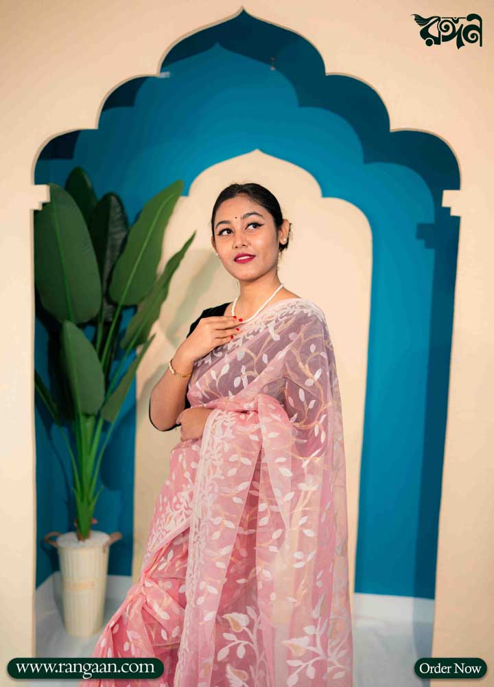 Light Pink Premium Tantuj Saree