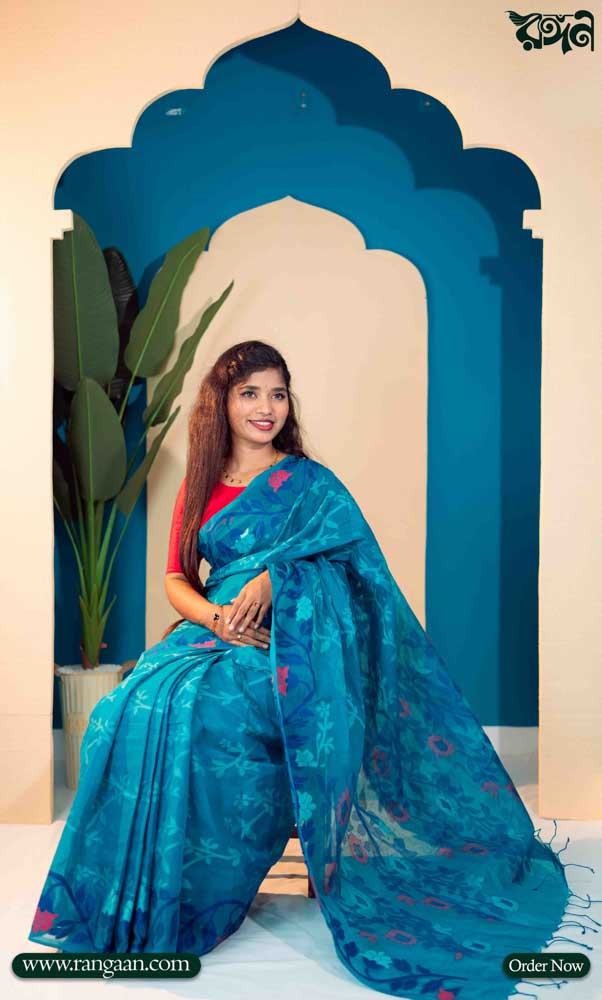 Pest Colour Inspired Tantuj Saree