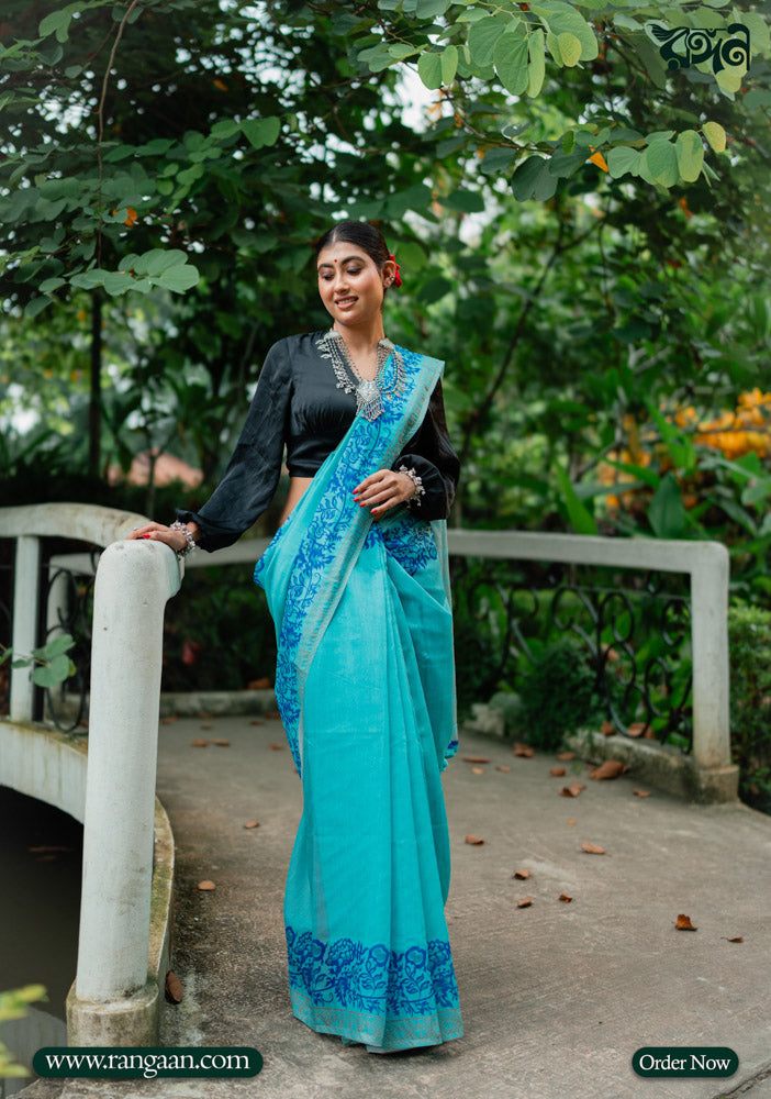Multi-Colour Soft Silk Digital Print Saree