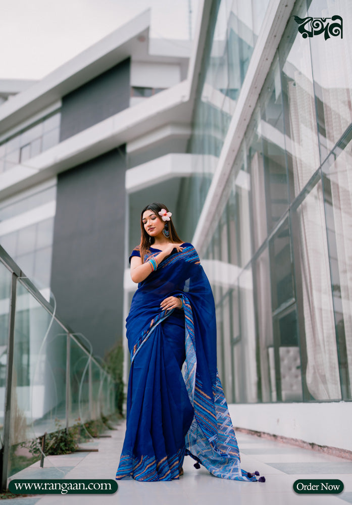 Multi-Colour Soft Silk Digital Print Saree