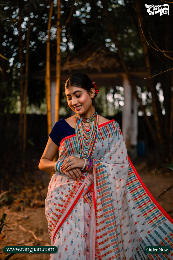 Multi-Colour Soft Silk Digital Print Saree