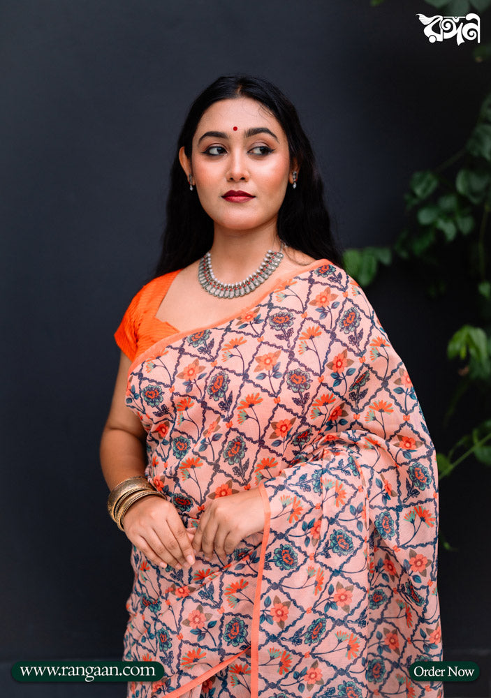 Multi-Colour Soft Silk Digital Print Saree