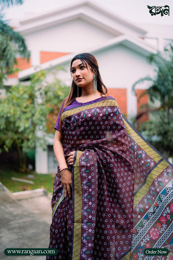 Multi-Colour Soft Silk Digital Print Saree