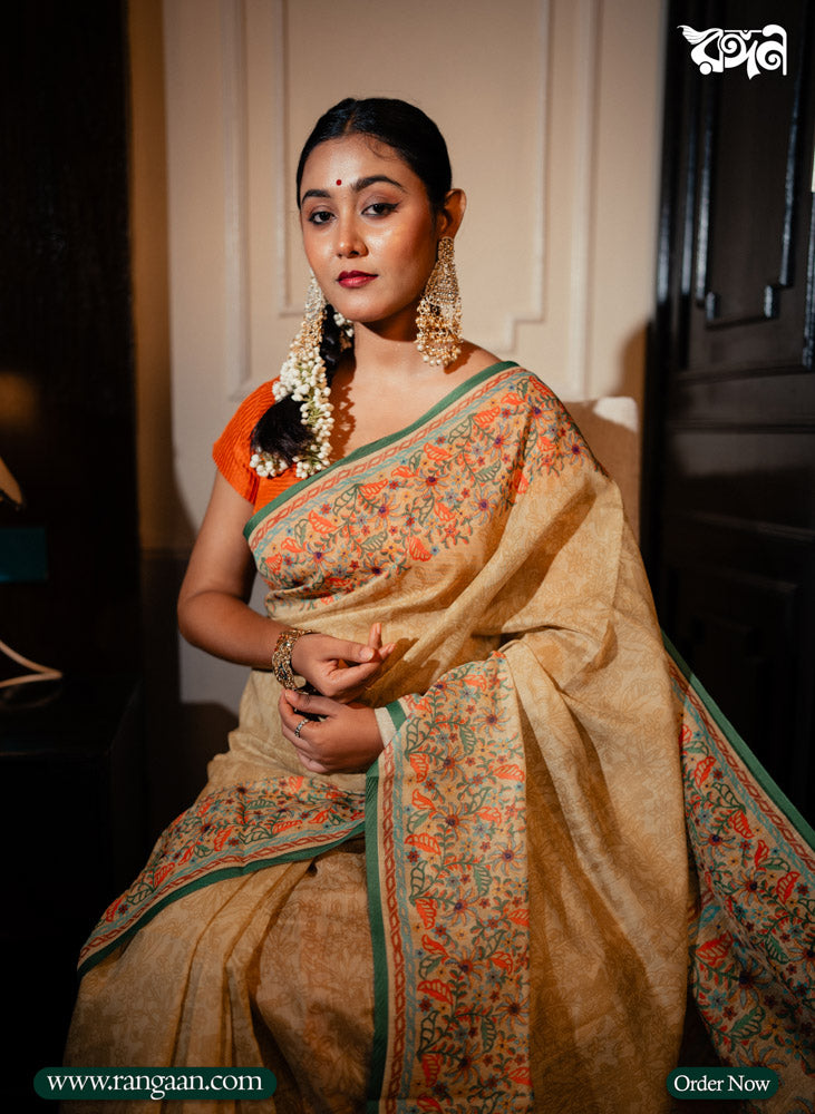 Multi-Colour Soft Silk Digital Print Saree